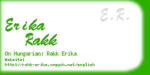 erika rakk business card